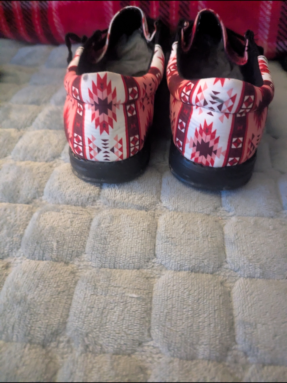 Hey Dude Dub Women’s Black Slip-On Loafers with Aztec Patterned Trim 39 - Picture 5 of 5
